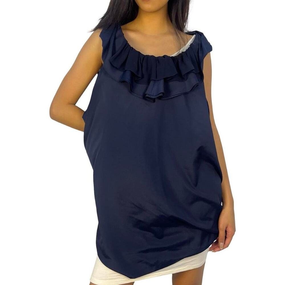 Helmut Lang Navy Blue Blouse